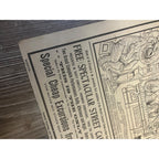 Vintage c1910 Ringling Bros Circus Northwestern Railroad Broadside Poster
