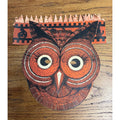 Vintage 1930s Beistle Halloween Owl Mask Party Hat Honeycomb Crepe Crown