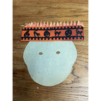 Vintage 1930s Beistle Halloween Owl Mask Party Hat Honeycomb Crepe Crown