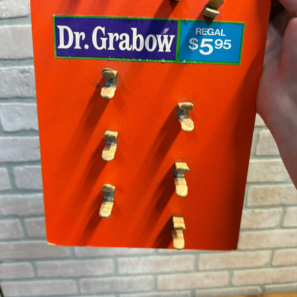 Dr Grabow Vintage Pipe Tobacco Smoking Display Stand Sign Retail Advertising. Orange
