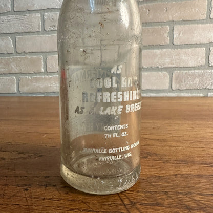 Vintage Mayville Wis Zimmermans Beverages Soda Bottle Lake Breeze ACL