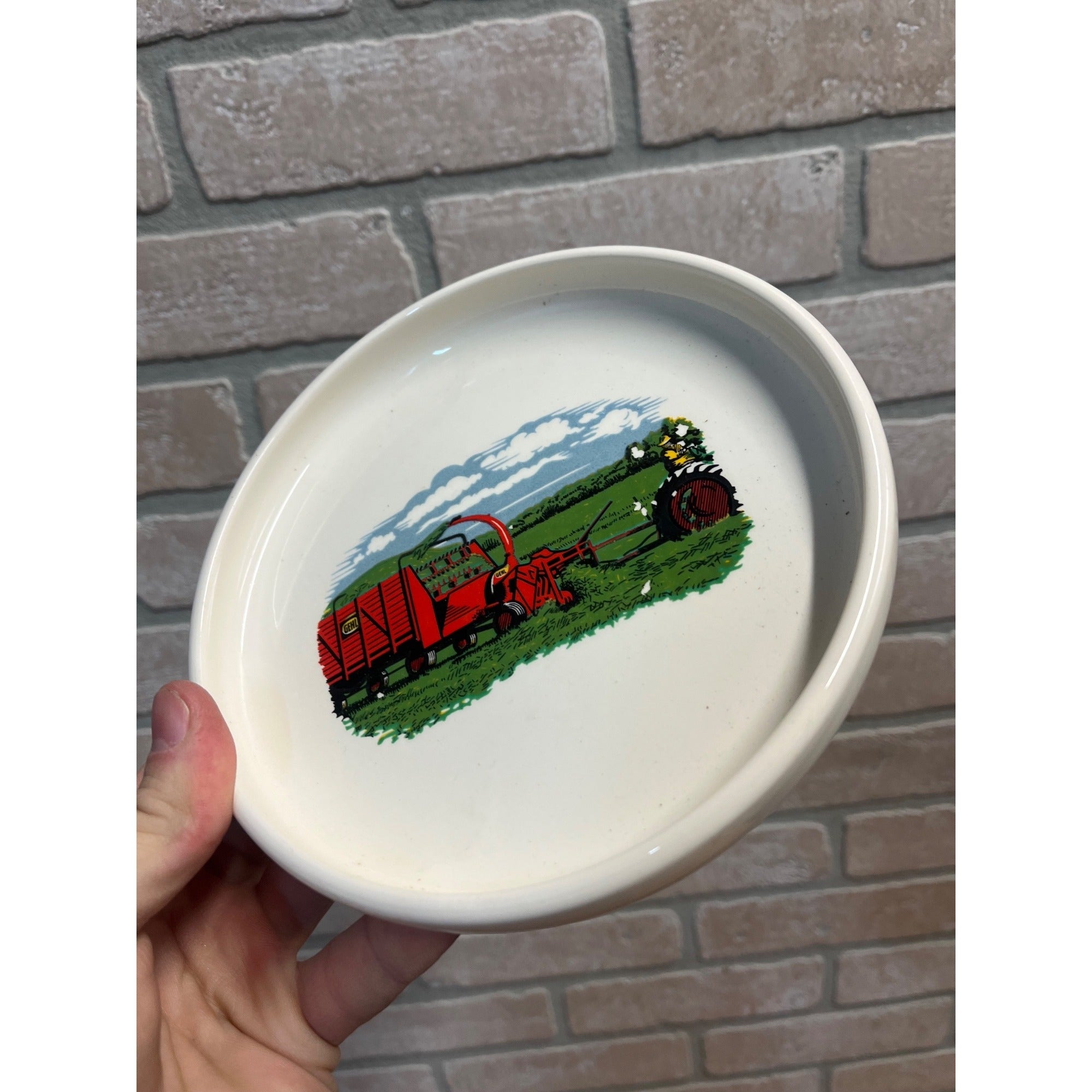 Vintage Gehl Farm 100 Anniversary Ceramic Candy Dish Ashtray West Bend WI 1959