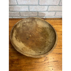 Antique Primitive Large 15" Dough Rising Turned Wooden Bowl Farmhouse Decor