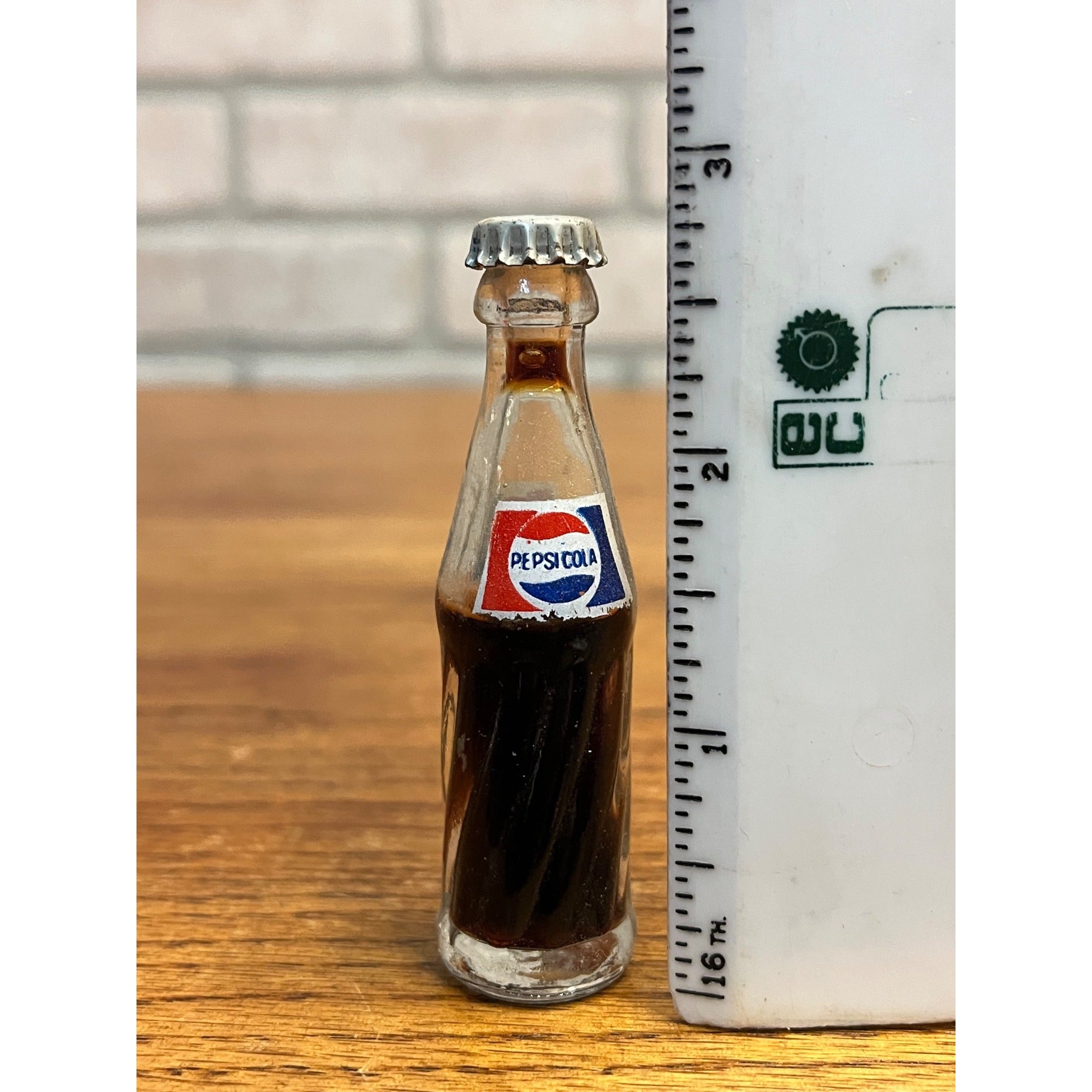 Vintage Miniature Pepsi Cola Bottle 3" Soda Mini Glass Bottle