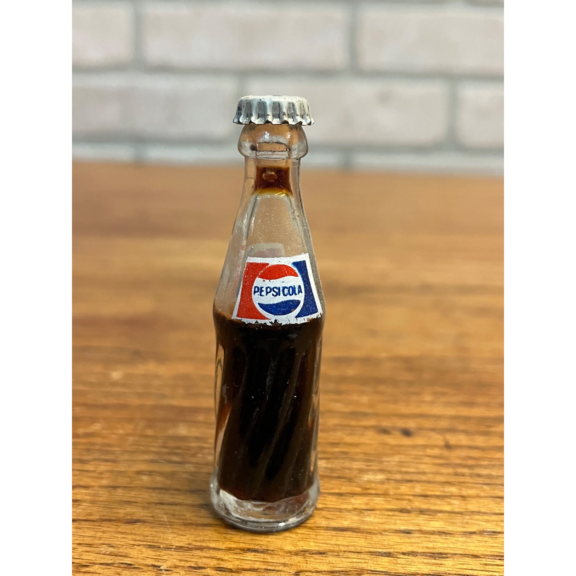 Vintage Miniature Pepsi Cola Bottle 3" Soda Mini Glass Bottle