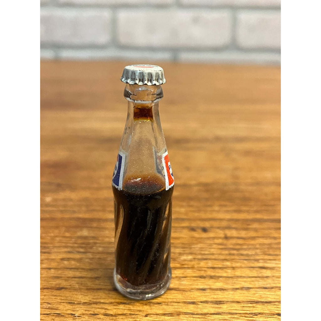 Vintage Miniature Pepsi Cola Bottle 3" Soda Mini Glass Bottle