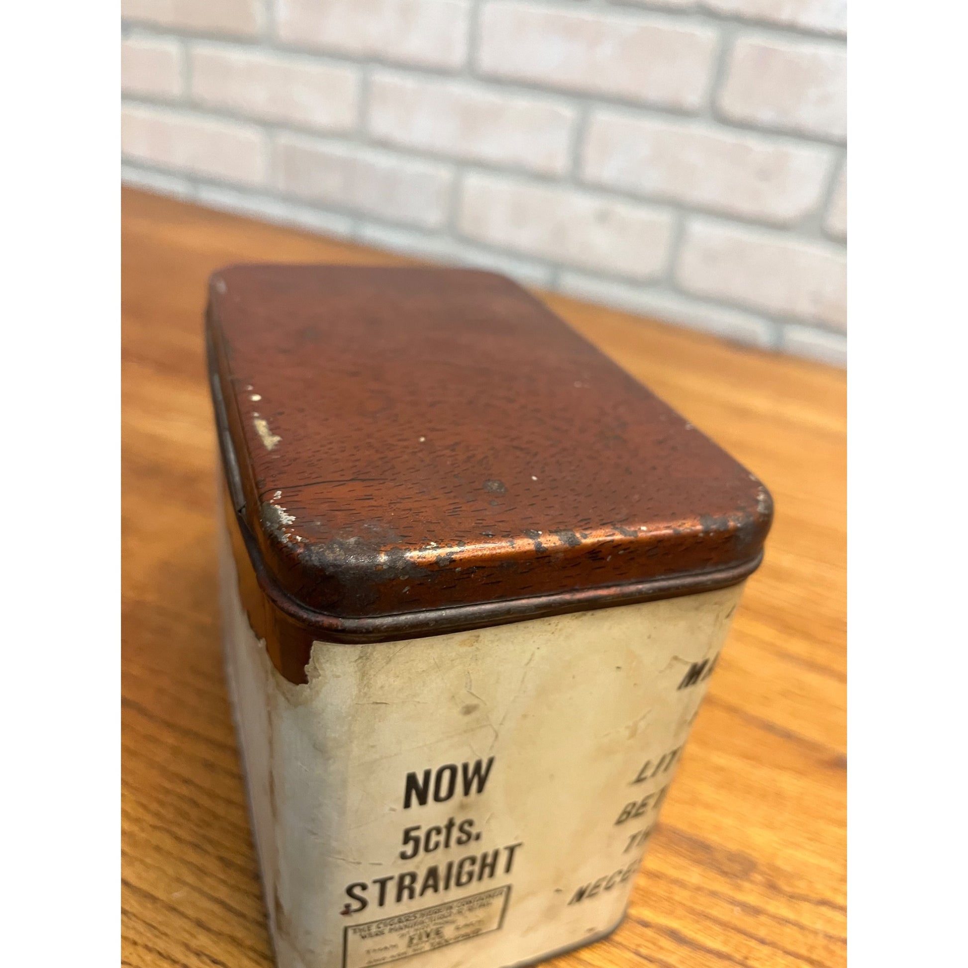 SCARCE Vintage Red Wing Cigar Tin Can Paper Label Litho Ohio