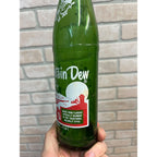 Vintage 1960s Mountain Dew One Pint Glass Soda Bottle Filled by John & Alice