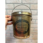 Vintage Arno Herziger Lard Tin Pail Advertising Cedarburg, WI / Wisconsin