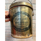 Vintage Arno Herziger Lard Tin Pail Advertising Cedarburg, WI / Wisconsin