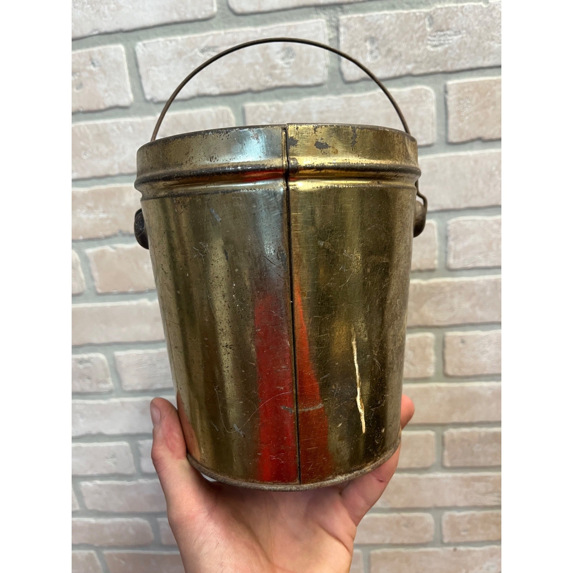 Vintage Arno Herziger Lard Tin Pail Advertising Cedarburg, WI / Wisconsin