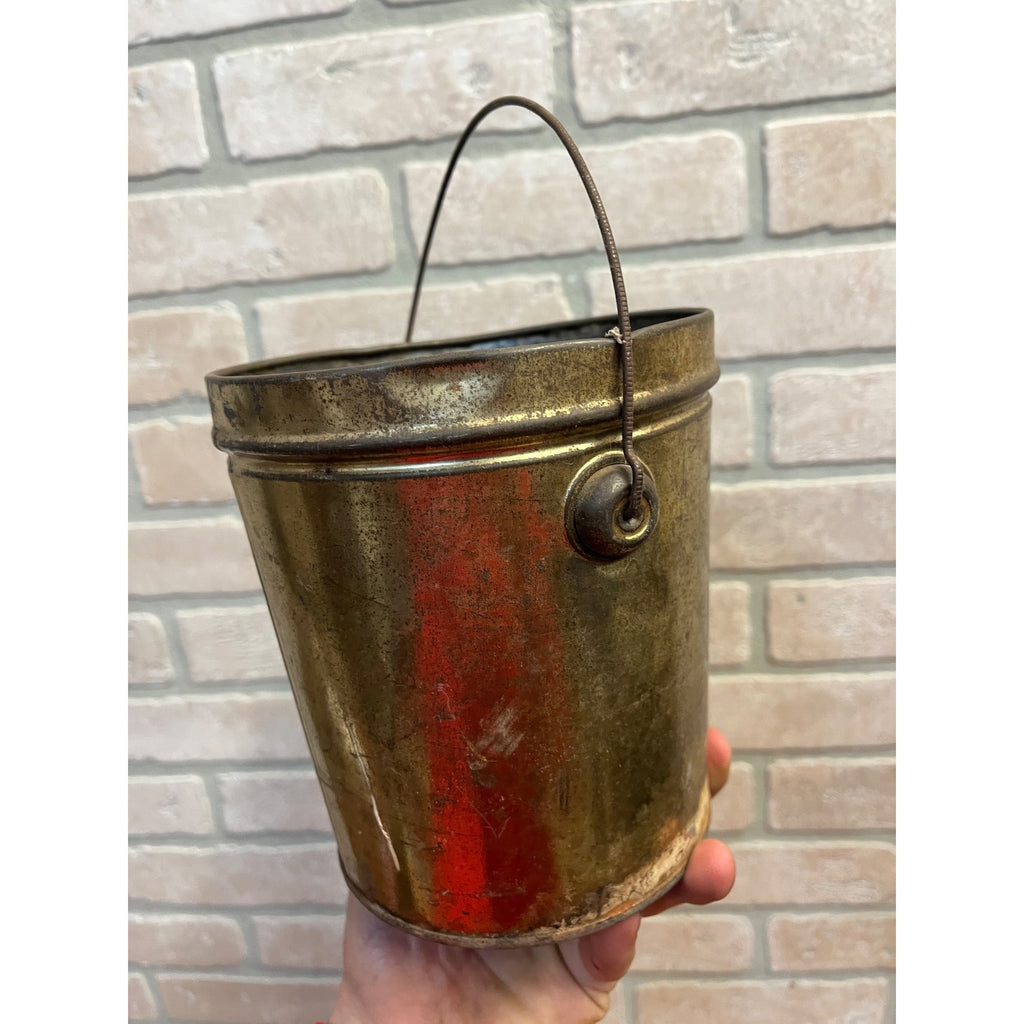 Vintage Arno Herziger Lard Tin Pail Advertising Cedarburg, WI / Wisconsin