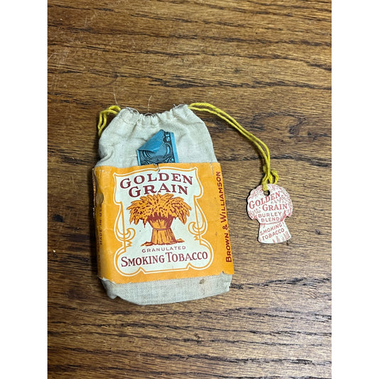 Vintage Golden Grain Burley Blend Smoking Tobacco Bag Empty Advertising