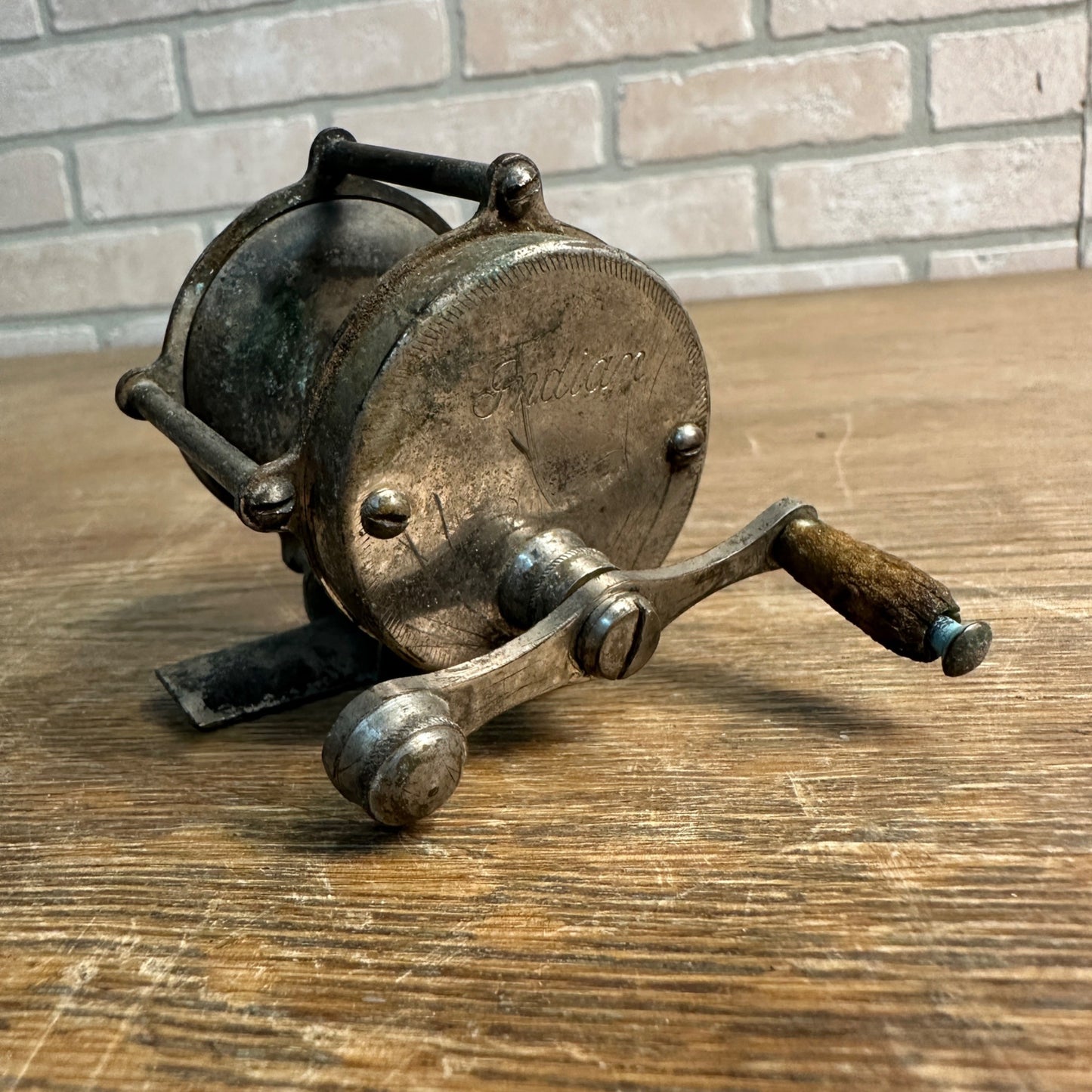 RARE! Vintage 1920s INDIAN Motorcycle #60 FISHING REEL