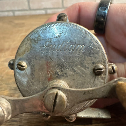 RARE! Vintage 1920s INDIAN Motorcycle #60 FISHING REEL