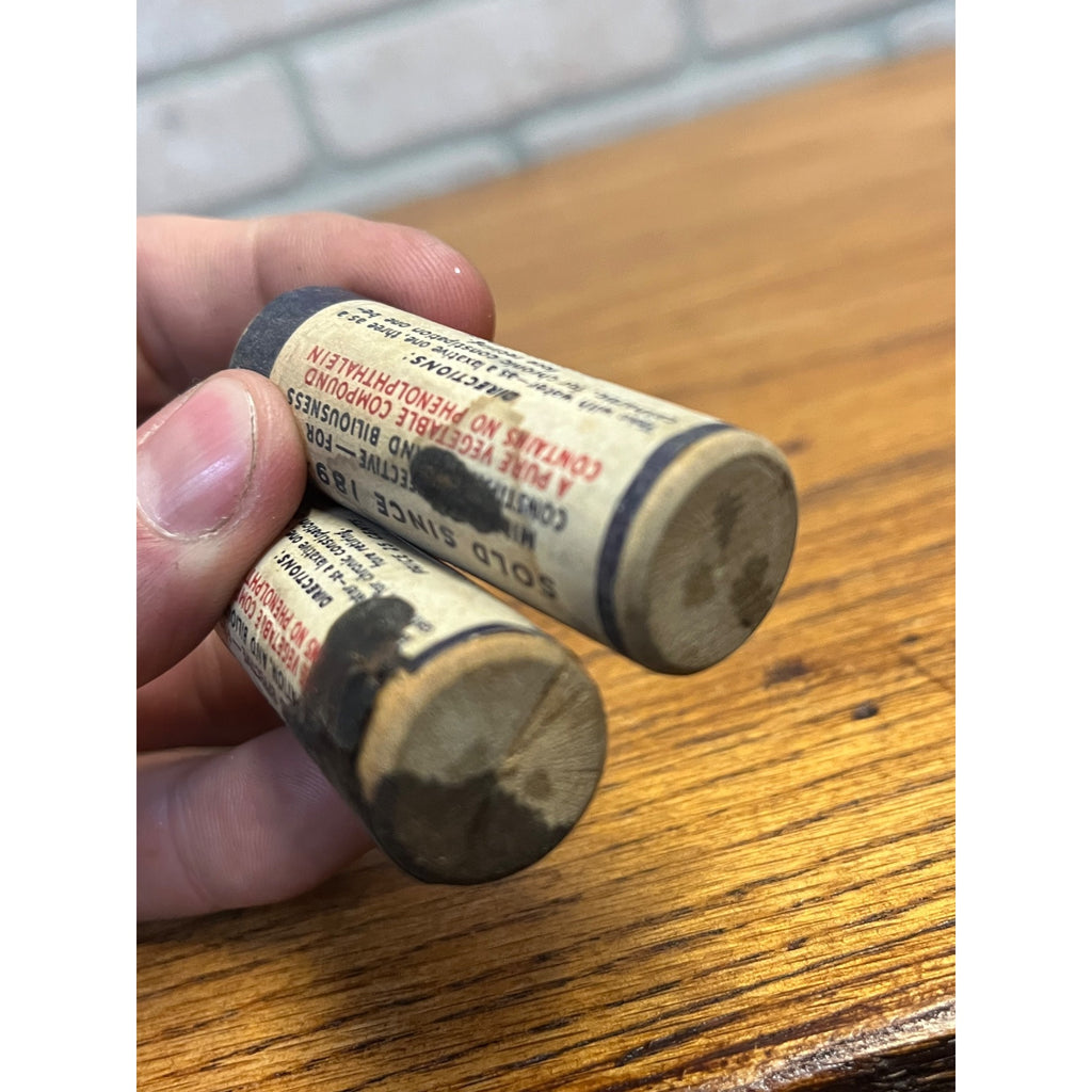 Vintage Red Cross Lax-Tabs Package Medicine Tubes Lot of 2 American Medical NY