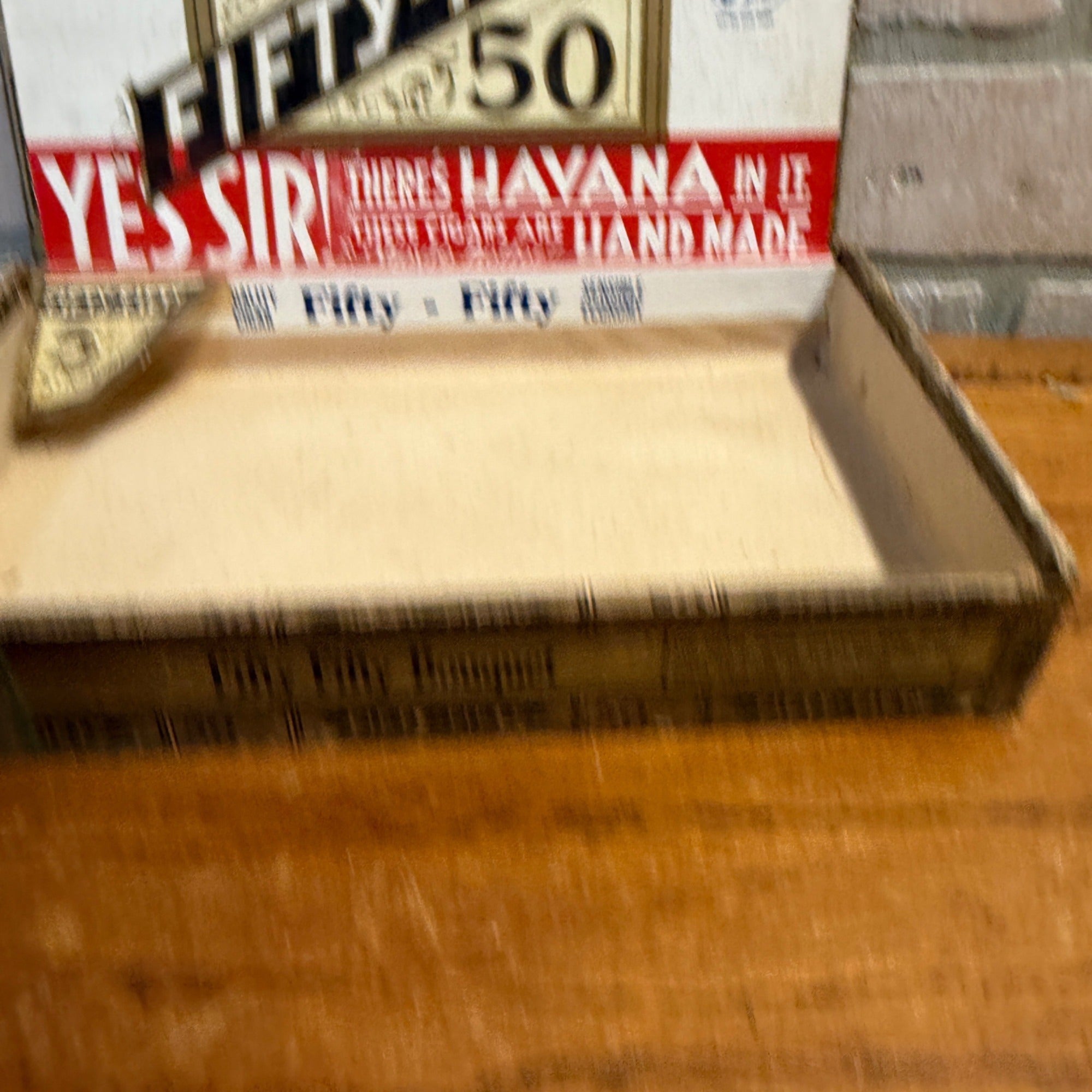 Vintage Fifty-Fifty 50-50 Cardboard Claro Cigar Box -- J.C. Winter Red Lion, PA