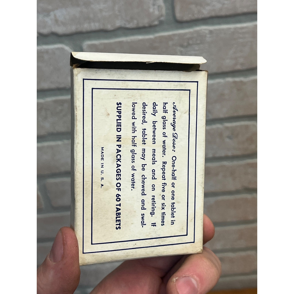 Vintage Wyeth Alumina Antacid Tablets Medical Advertising Box w/ Contents