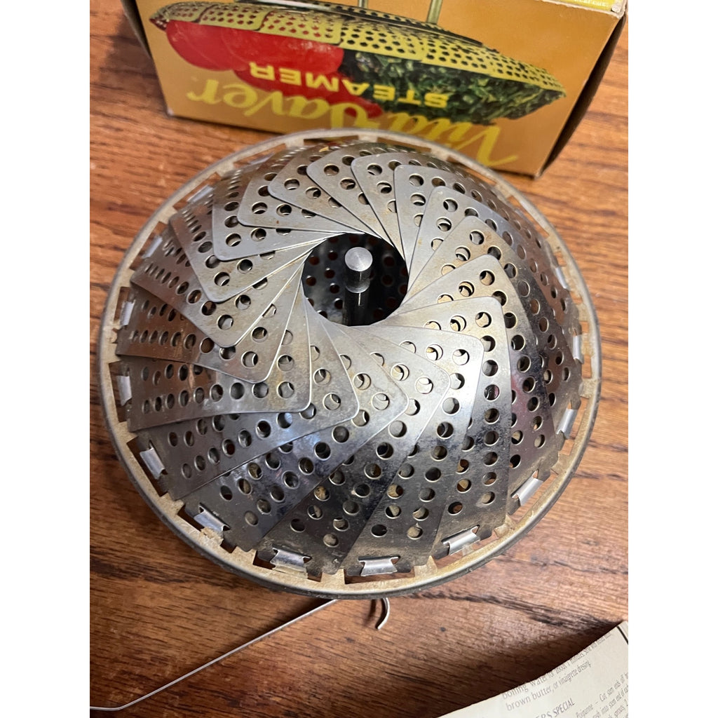 Vintage Vita-Saver Stainless Steel Folding Food Vegetable Steamer w/ Box & Paper