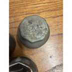 Original Ford Model T Hub Grease Cap Script Logo Lot (3) Nickel Brass Antique