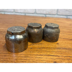 Original Ford Model T Hub Grease Cap Script Logo Lot (3) Nickel Brass Antique