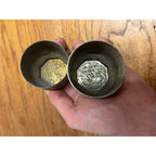 Original Ford Model T Hub Grease Cap Script Logo Lot (3) Nickel Brass Antique