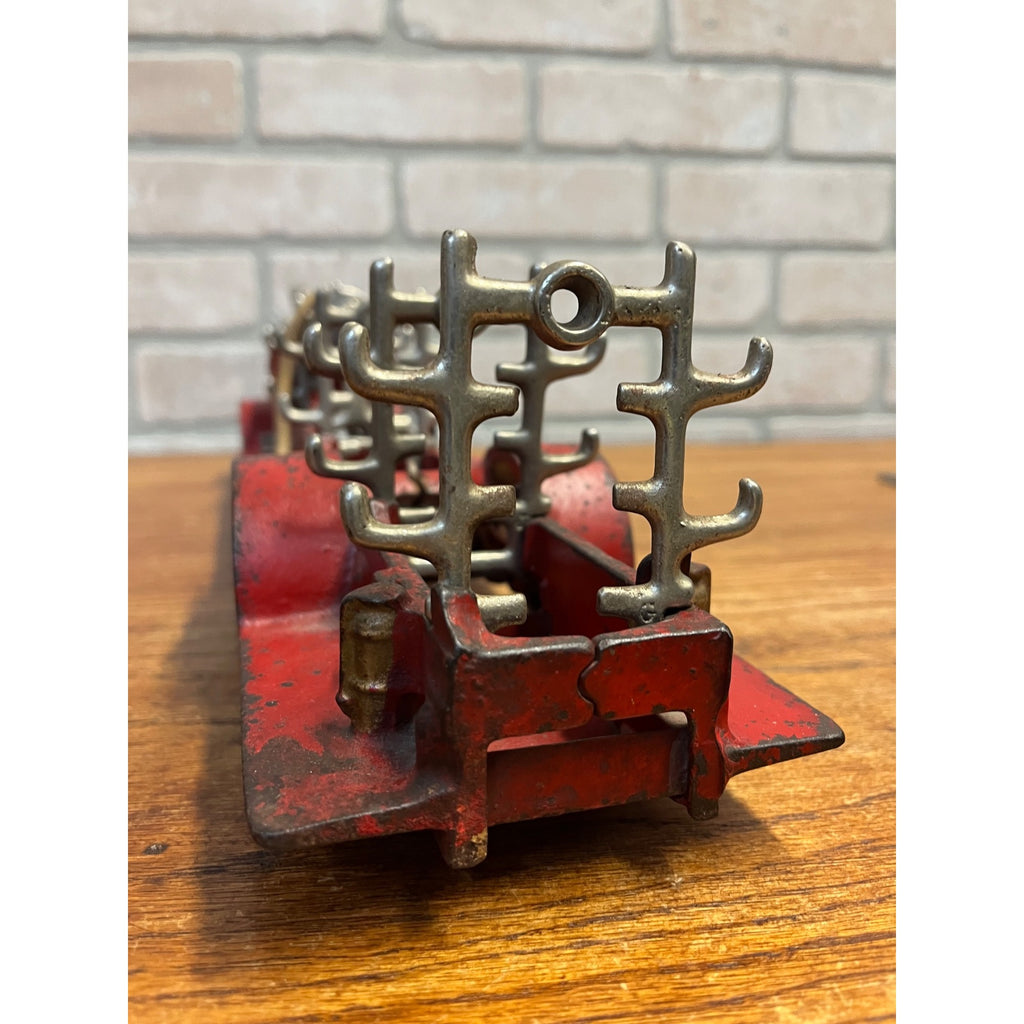 Vintage 1930s Arcade Mack Fire Hook & Ladder Truck Cast Iron Toy Large