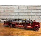 Vintage 1930s Arcade Mack Fire Hook & Ladder Truck Cast Iron Toy Large