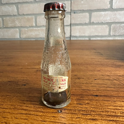 Rare Pepsi Cola Mini Bottle 1930's 1940's Double Dot Litho Cap Soda