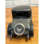 Vintage Arcade Two Tone Gray & Black Cast Iron Chevy Coupe / Sedan 8"