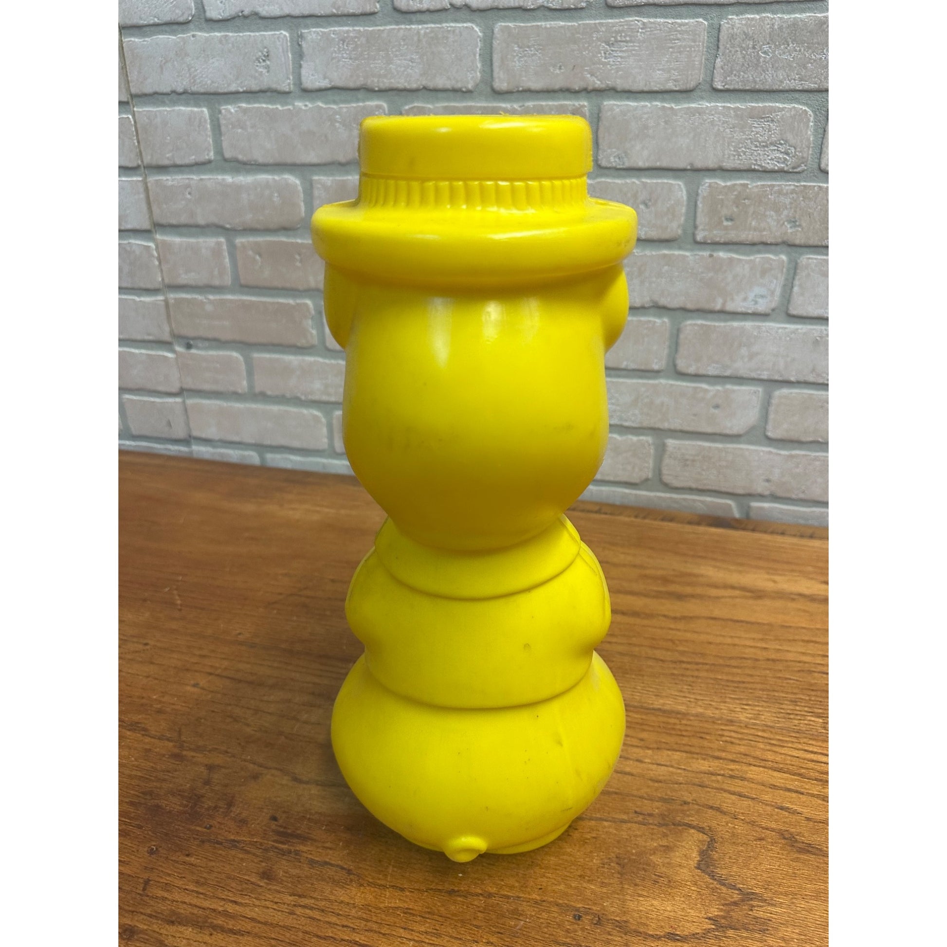 Vintage Blow Mold Pig Coin Bank A. J. Renzi Corp. 1964 Yellow 16"