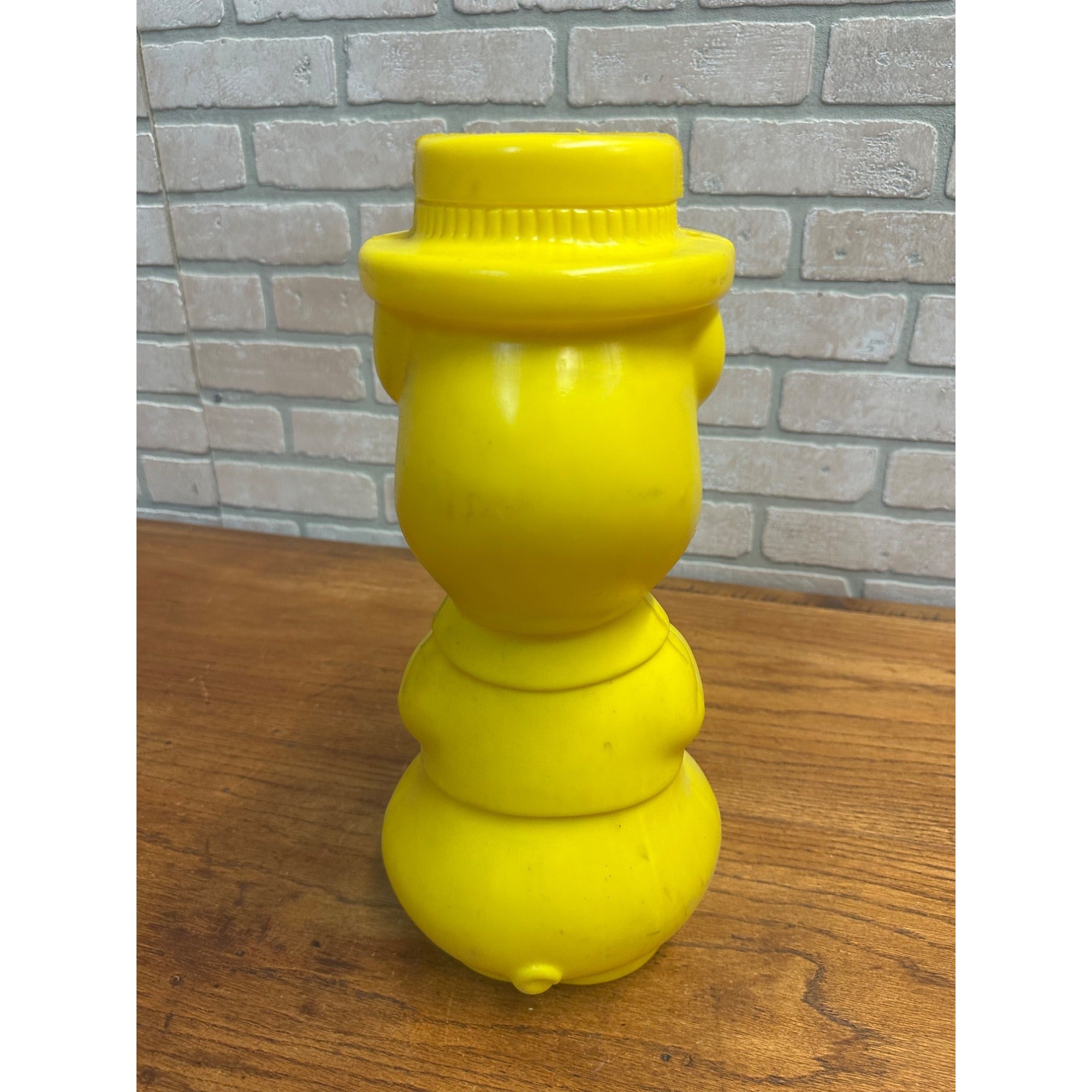 Vintage Blow Mold Pig Coin Bank A. J. Renzi Corp. 1964 Yellow 16"