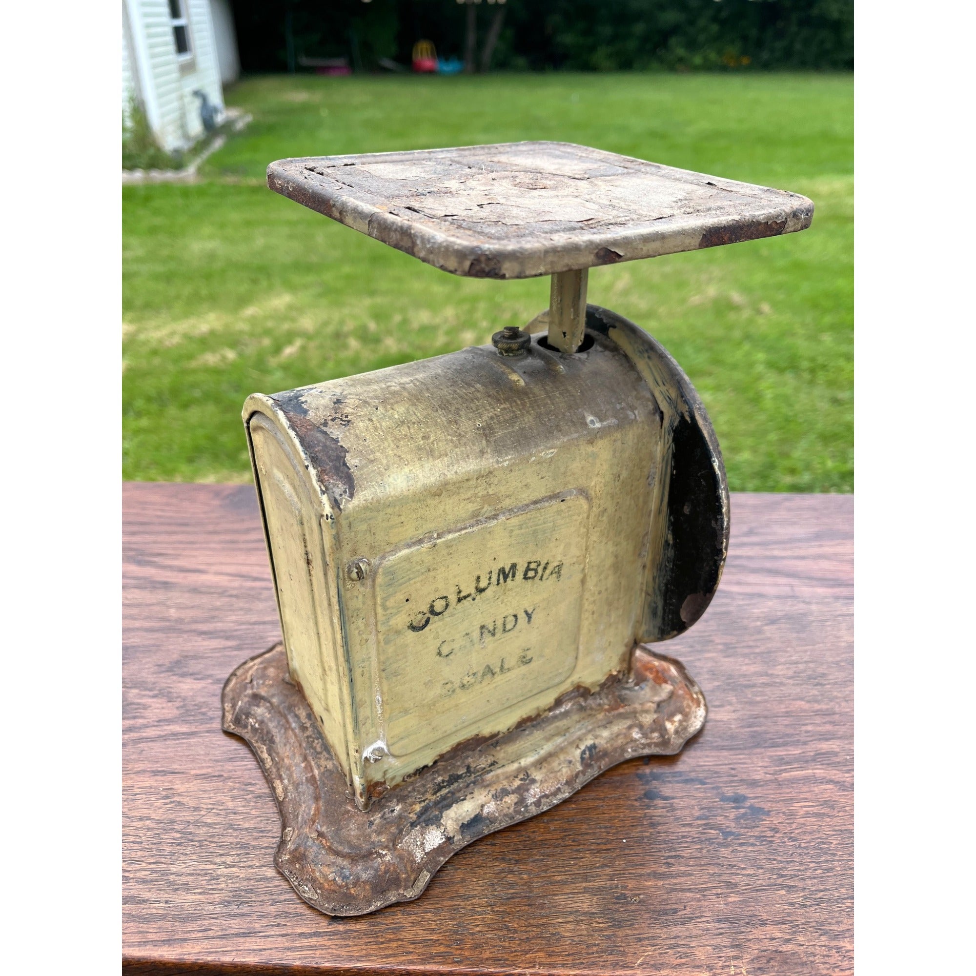 Antique Vintage Columbia Candy Scale 4lb General Store Rustic Farmhouse