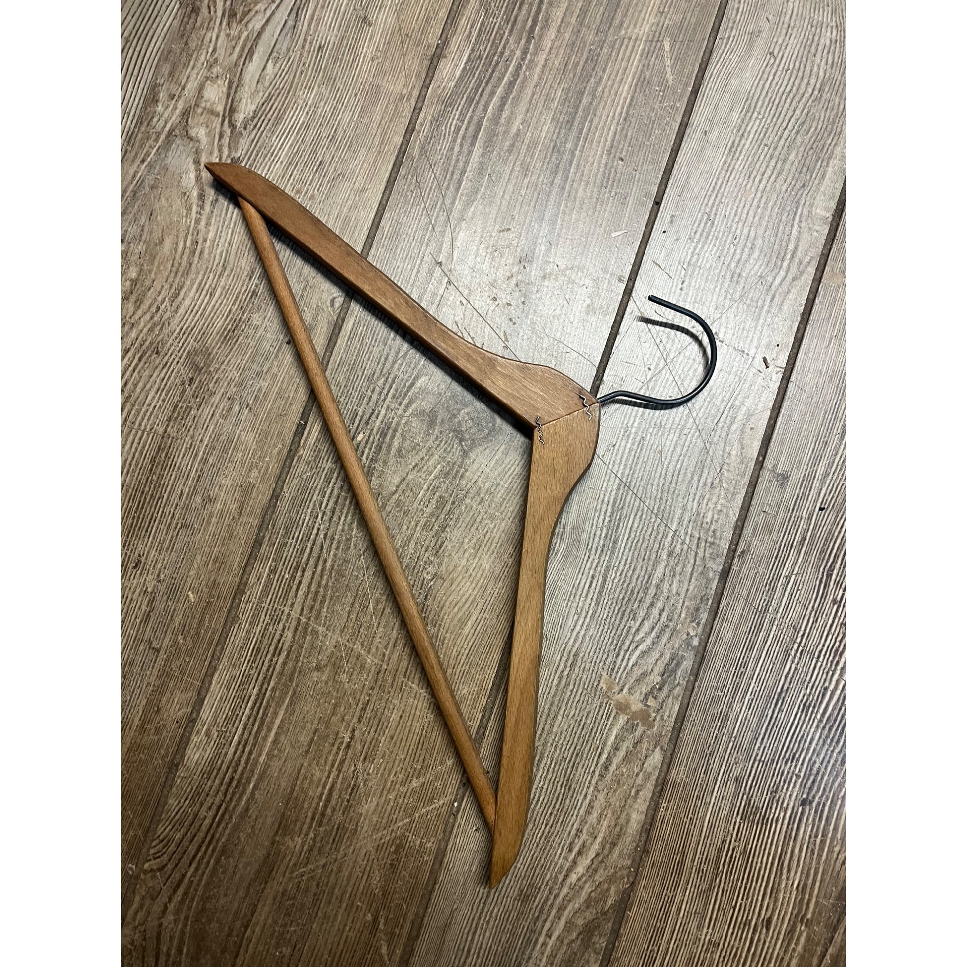 Vintage Crandall McKenzie Henderson Wooden Advertising Clothes Hanger Pittsburg