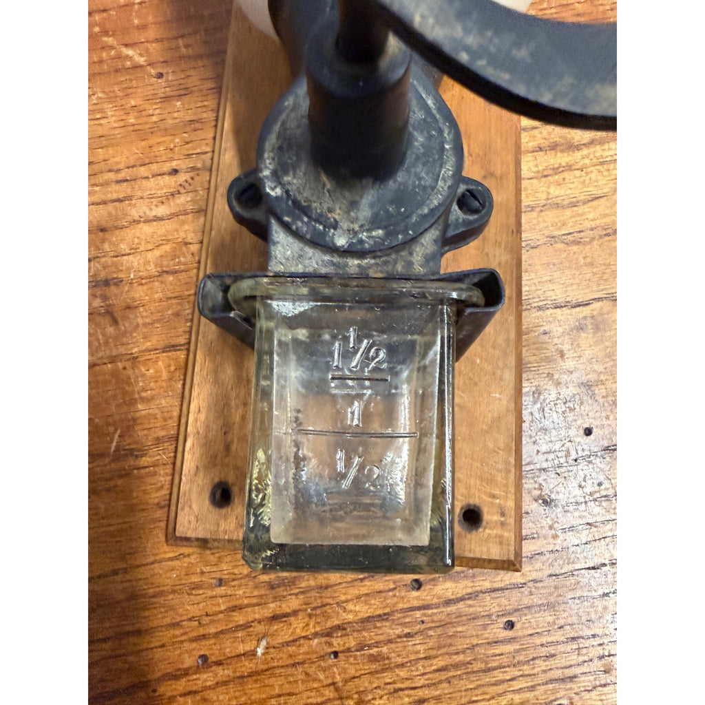 Vintage P.D. Wall Coffee Grinder German Coffee Koffee W/ Glass Catch Cup
