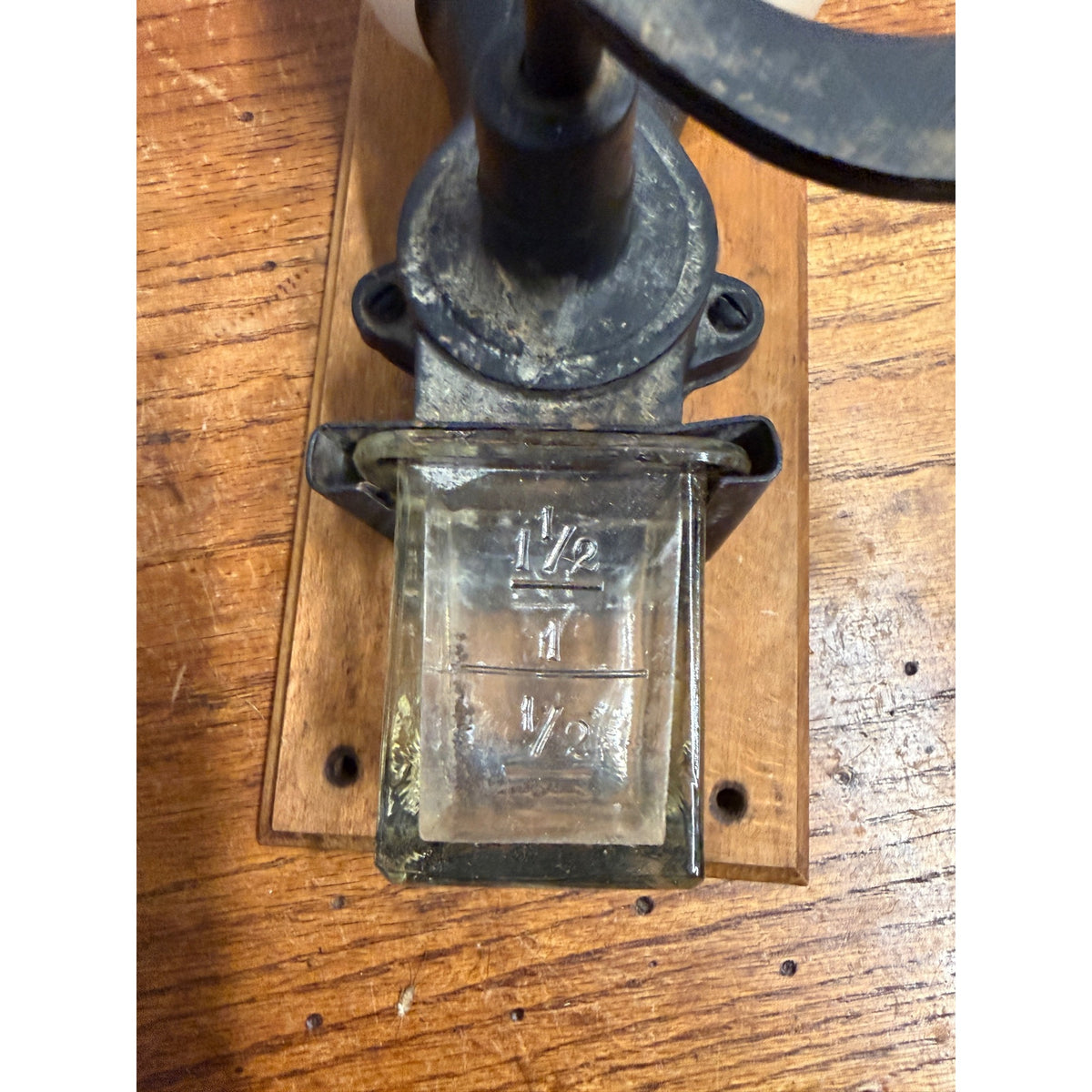 Vintage P.D. Wall Coffee Grinder German Coffee Koffee W/ Glass Catch Cup