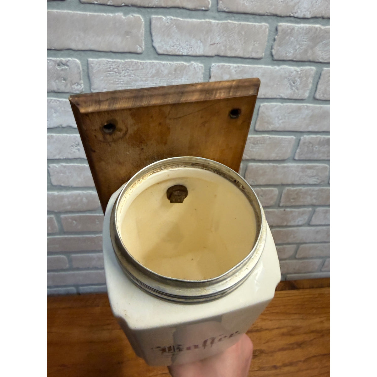 Vintage P.D. Wall Coffee Grinder German Coffee Koffee W/ Glass Catch Cup