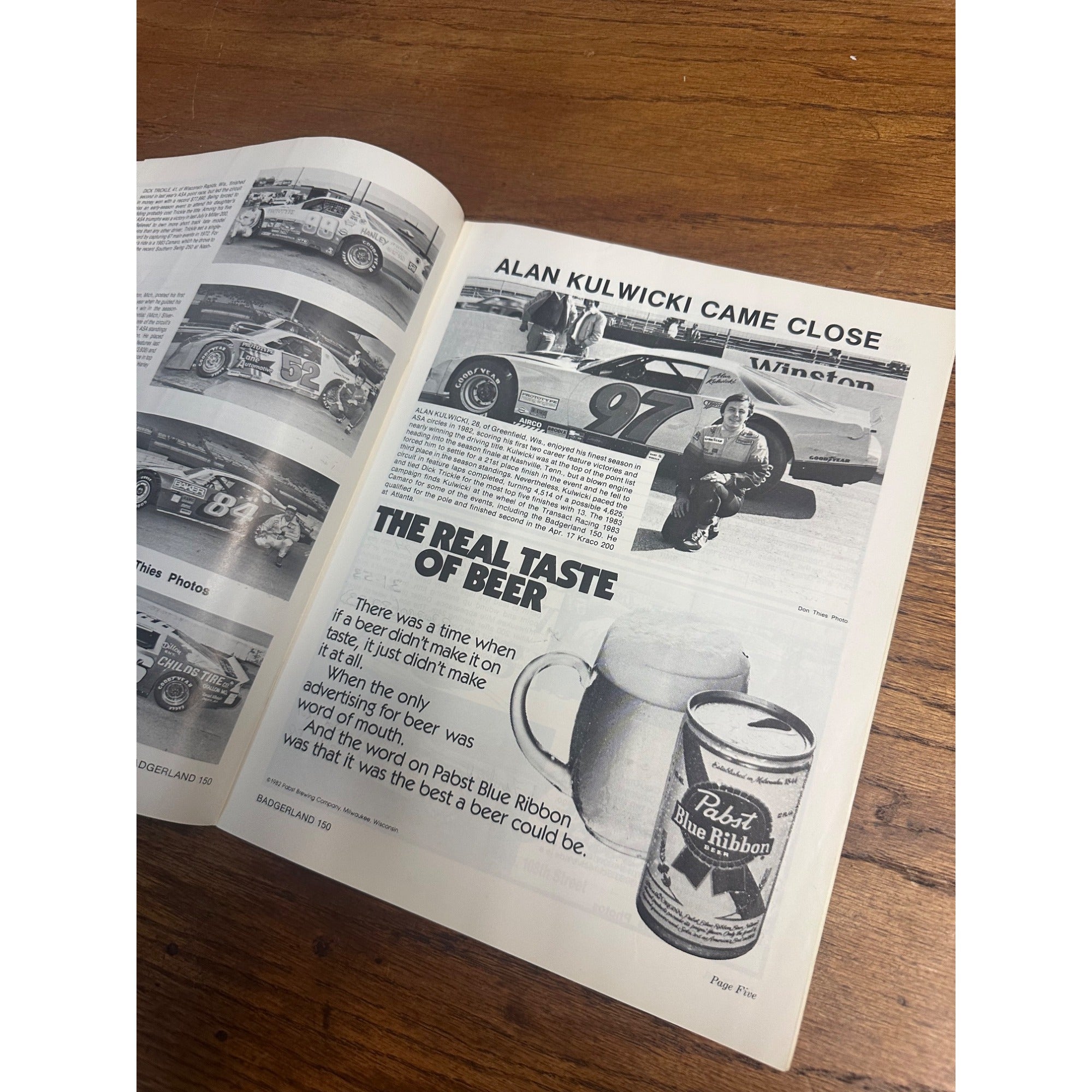 1983 Badgerland 150 Mile Stock Car Race Championship Souvenir Program Wisconsin