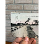 Wisconsin, WI, Pewaukee Lake, C M & St P Passenger Depot Early Postcard