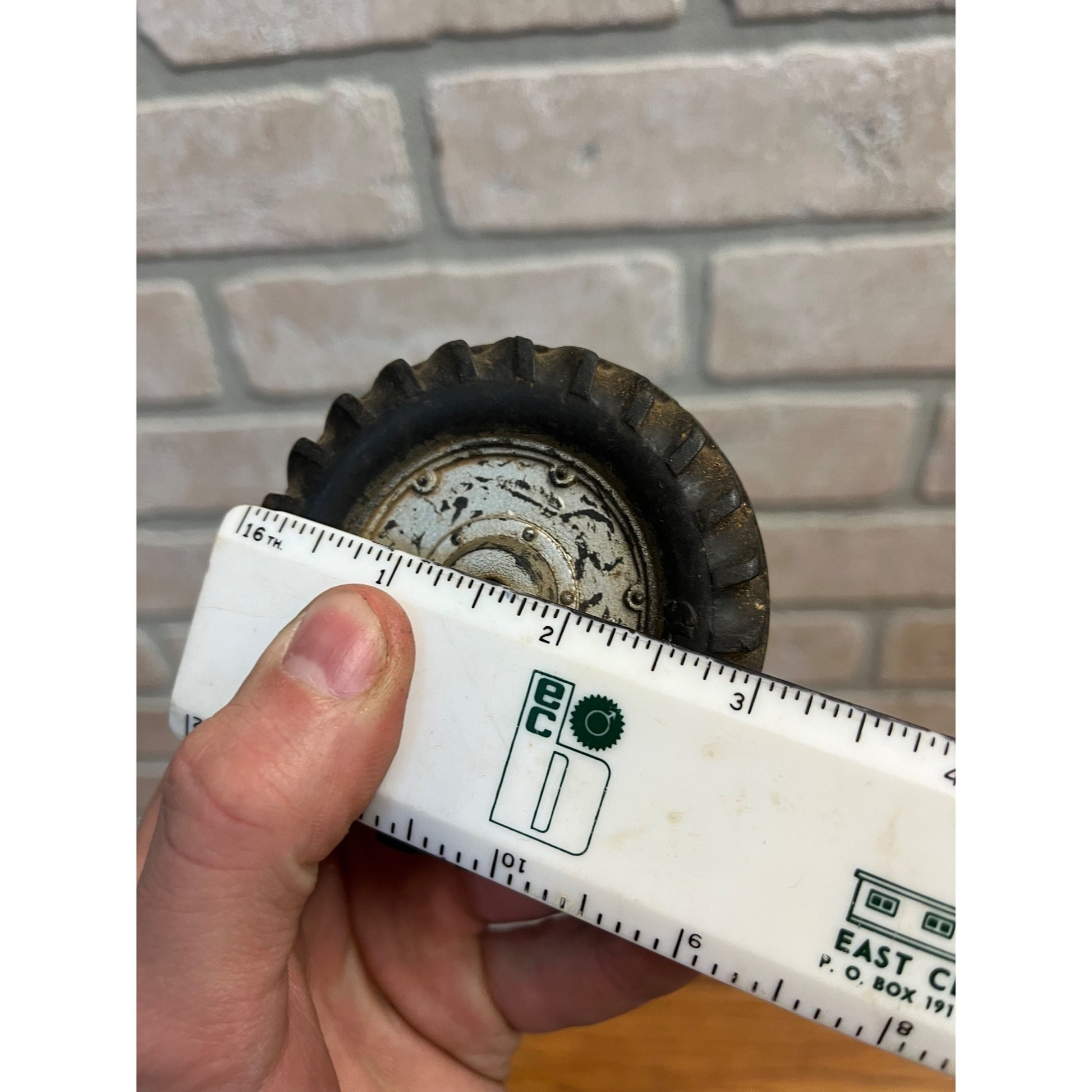 Original Vintage Silk Toys Tractor 3" Rubber Tires Wheels Parts Replacement Pair