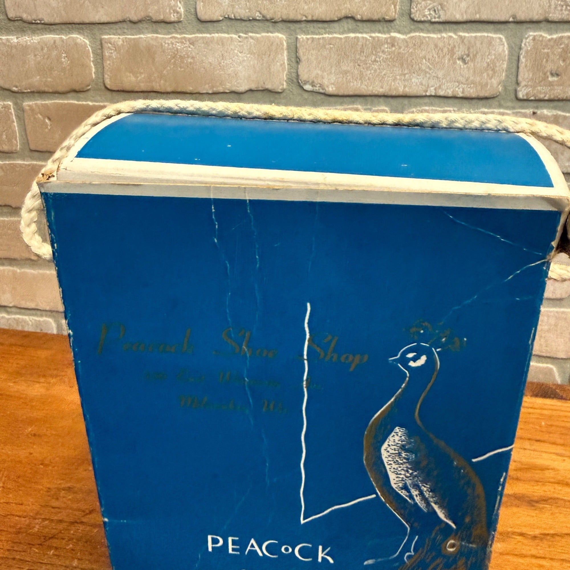 Vintage Peacock Shoes Art Deco Shoe Box Milwaukee, WI 1940s Advertising Wis