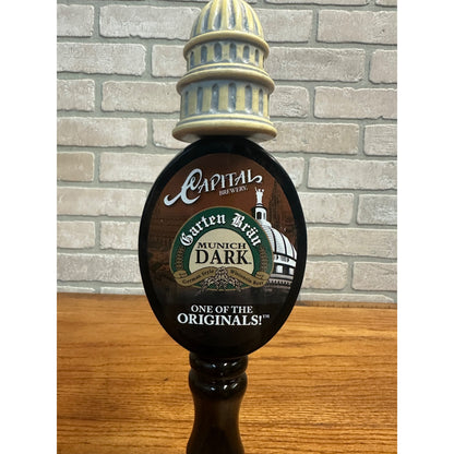 Vintage Capital Brewery Wisconsin Beer 12.5" Tap Handle Munich Dark