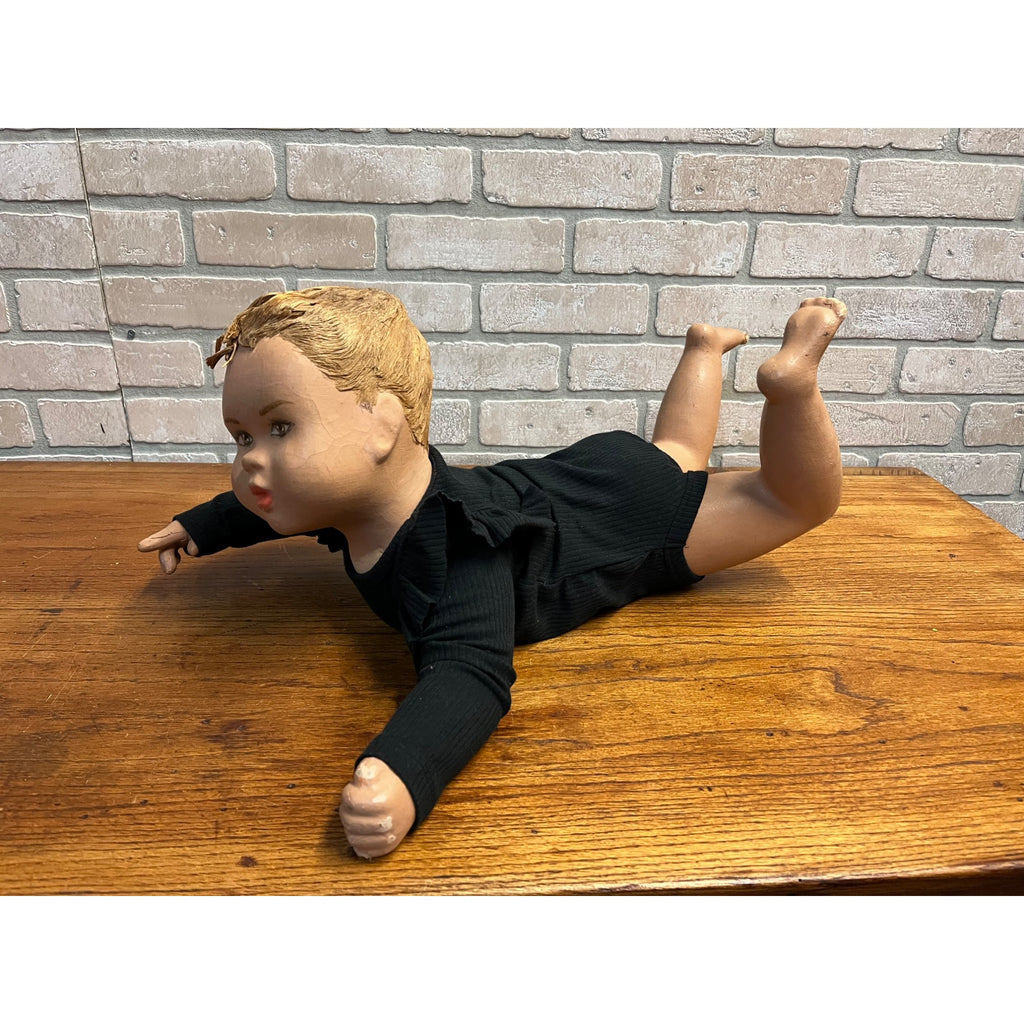 Original Vintage Crawling Baby Infant Clothes Department Store Display Mannequin