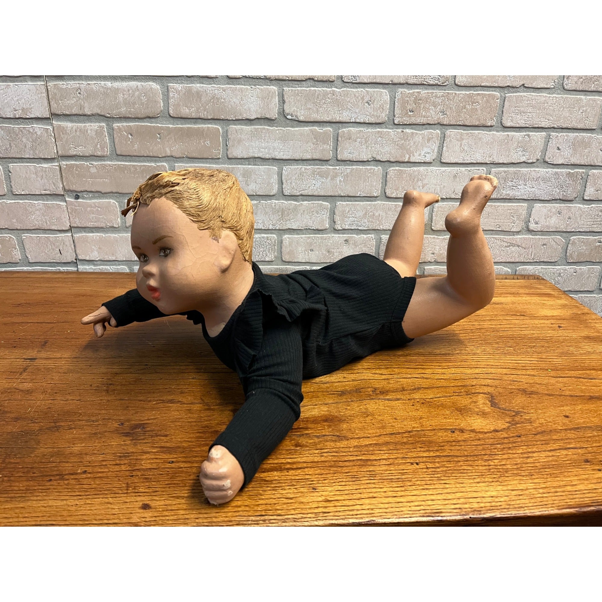Original Vintage Crawling Baby Infant Clothes Department Store Display Mannequin