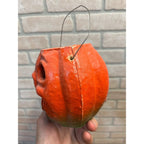 Vintage 1950s Halloween Paper Mache Jack o' Lantern JOL Choir Boy Small 4" Pulp