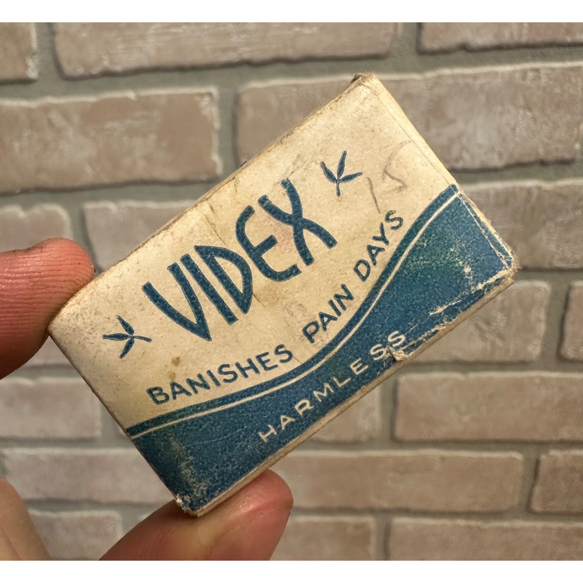 Vintage 1930s Videx Medicine Tablets UNOPENED Pack for Menstrual Pains Quack
