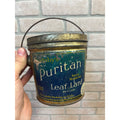 Vintage Cudahy's Puritan Kettle Leaf Lard Lidded Pail Advertising Tin