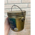 Vintage Cudahy's Puritan Kettle Leaf Lard Lidded Pail Advertising Tin