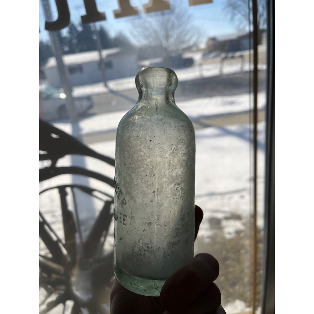 Geo. Zieger South Milwaukee Wisconsin Soda Bottle Blob Top Hutchinson Hutch WI