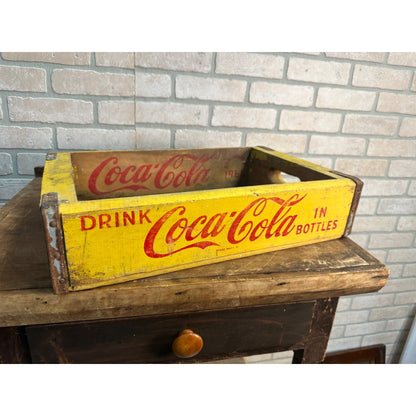 Vintage 1966 Coca Cola Wooden Chattanooga TN Heavy Duty Crate 6-Pack Carrier